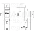 Kép 4/4 - LCD kijelzésű fogyasztásmérő,közvetlen, 1 fázisú, 2 modul  230VAC / 10(60)A