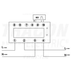 Kép 3/4 - LCD kijelzésű fogyasztásmérő,közvetlen, 1 fázisú, 4 modul  230VAC / 10(100)A