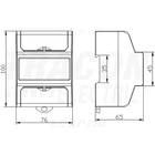 Kép 4/4 - LCD kijelzésű fogyasztásmérő,közvetlen, 1 fázisú, 4 modul  230VAC / 10(100)A