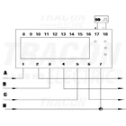 Kép 3/4 - LCD kijelzésű fogyasztásmérő,közvetlen, 3 fázisú, 7 modul  400VAC / 10(100)A