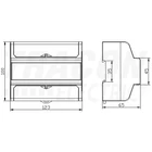 Kép 4/4 - LCD kijelzésű fogyasztásmérő,közvetlen, 3 fázisú, 7 modul  400VAC / 10(100)A