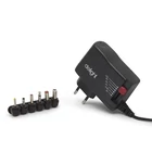 Kép 1/2 - Delight 55056A UNIVERZÁLIS ADAPTER 3-12V, 1A, 12W - 6 DC DUGÓ