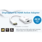 Kép 5/6 - DisplayPort Kábel DisplayPort Dugó - HDMI Aljzat 0.15 m Fehér