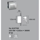 Kép 2/2 - VIOKEF Recessed Wall Lamp 140X140 Riva