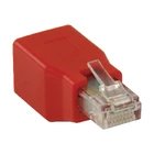 Kép 4/6 - CAT6 Hálózati Adapter RJ45 (8P8C) Dugasz - RJ45 (8P8C) Aljzat Piros