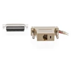 Kép 2/2 - Soros Adapter D-SUB 25-Pólusú Aljzat - RJ45 (8P8C) Aljzat Elefántcsont