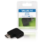 Kép 1/2 - Nagy Sebességű HDMI Adapter Ethernettel Döntött Bal HDMI Csatlakozó - HDMI Aljzat Fekete