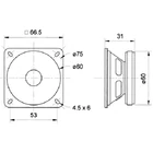 Kép 3/3 - FRS 7 - 8 Ohm - 6,5 cm (2,5") teljes tartományú hangszóró