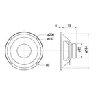 Kép 2/2 - W200 - 4 Ohm mélysugárzó, 20 cm (8")