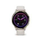 Kép 1/6 - Venu 3S french grey, cream gold, leather and silicone band