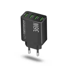 Kép 3/5 - Esperanza EZC107K mains charger 36W Black