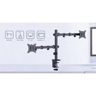 Kép 5/6 - Gembird MA-D2-03 Adjustable desk mounted double monitor arm, 17”-32”, black