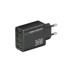 Kép 1/5 - Esperanza EZC107K mains charger 36W Black