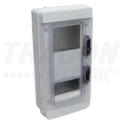 Kép 1/3 - 1F Fogyasztásmérő szekrény, almérőhöz  1×5mod+100×80, H×W×D=350×170×100mm, IP65, IK10