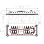 Kép 3/3 - Elosztószekrény kábelbevezető, gumi, 51db kábelhez  222x92mm; IP55