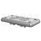 Kép 2/3 - Elosztószekrény kábelbevezető,gumi, 12db kábelhez  107×56×19mm, IP65