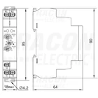 Kép 2/4 - Feszültségfigyelő relé 1 fázisra  AC/DC 110-240V, U> U< = 65-260V, t=0,1-10s
