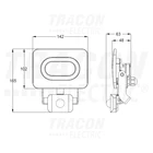 Kép 5/5 - LED fényvető beépített bekötődobozzal (kábel nélkül),fekete  220-240V AC, 20W, 4000K, IP65, 1600lm, EEI=G