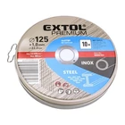 Kép 4/6 - Extol Premium 8808103 VÁGÓKORONG 10 DB, ACÉLHOZ/INOXHOZ, KÉK, 125×1×22,2MM