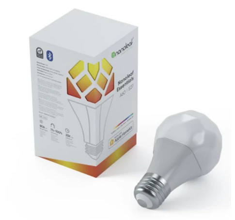 NANOLEAF Essentials E27 okos LED fényforrás, 9W, 800lm, RGBW, 2700-6500K (NL45 0800WT240E27)