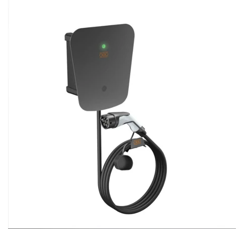 Fali elektromos autó töltő OBO WB AC BL 1xT2 csatlakozó kábellel, 22 kW, 3 fázisú, nyomógombos, IP66 6570020