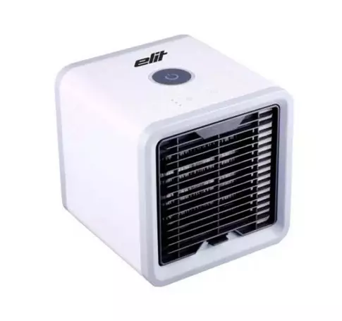 Elit Air Cooler Mini AC-18 ventilátor, kompakt, erőteljes, ultra-halk működés, USB töltő, fehér EU