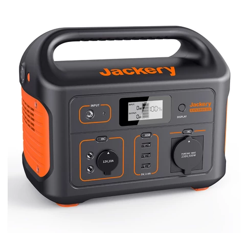 Jackery Explorer 500Wh Hordozható Elektromos Aggregátor Akkumulátor, Napelemes Generátor Kültéri- és Vészhelyzeti Használatra