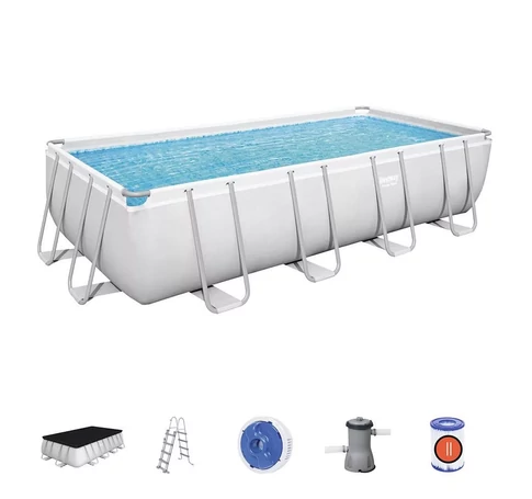 Bestway TAJVAN szögletes fémvázas medence szett 488 x 244 x 122 cm