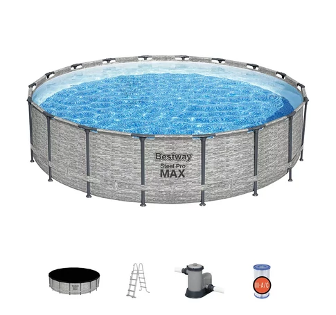 Bestway SAN JUAN kőhatású fémvázas medence szett 549 x 122 cm