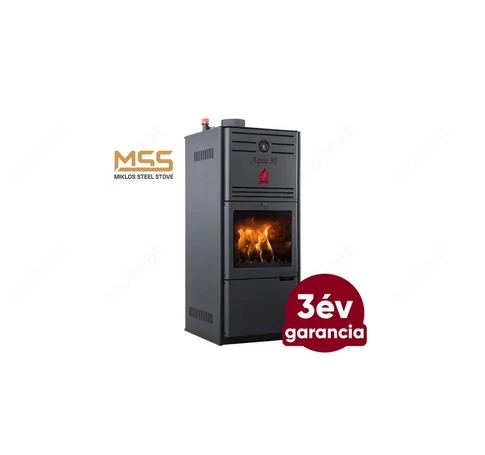 MSS Aqua Premium 30 vízteres fatüzelésű kályha (30 kW - acéllemez)