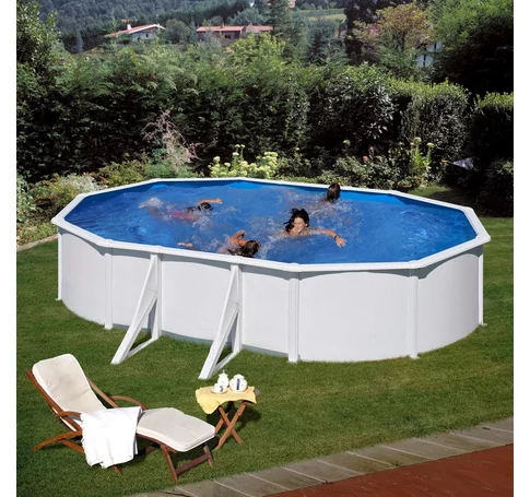PONTAQUA WHITE 610 x 375 x 120 cm ovális merevfalú medence