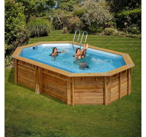 PONTAQUA TIMBER ovális fa medence 620 x 395 x 136 cm