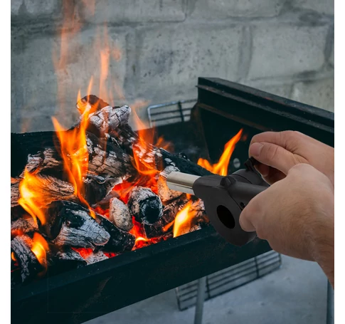 Grill kézi fújtató - tekerős - 25 cm