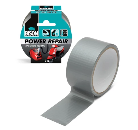 BISON Power Repair szöveterősített ragasztószalag - szürke - 10 m