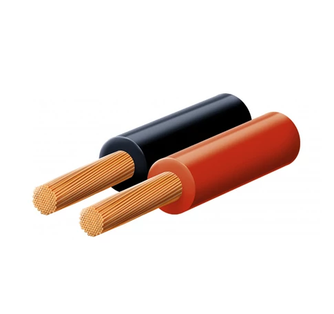 SAL KL 1 hangszóróvezeték, piros-fekete, 2 x 1 mm2, 0,1 mm elemi szál, 100 m/ tekercs