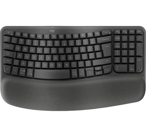 Logitech Wave Keys billentyűzet RF vezeték nélküli + Bluetooth QWERTY Nemzetközi amerikai Grafit