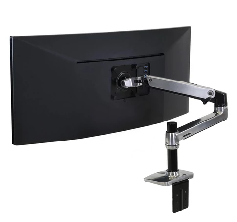 Ergotron LX DESK MOUNT LCD ARM POLISHED/32IN BLACK/WHITE VESA MIS-D