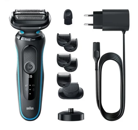 Braun Shaver 51-M4500cs Operating time (max) 50 min, Wet & Dry, Black/Blue
