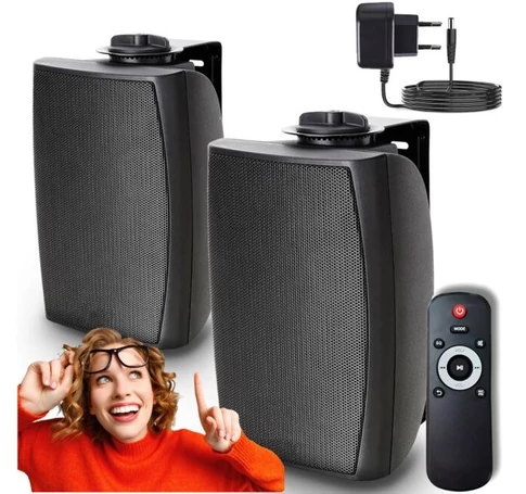 ceiling and wall-mounted speaker column installation
