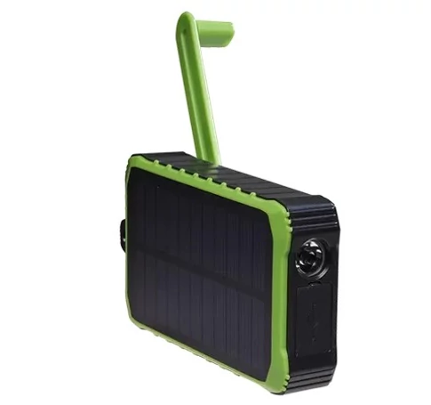 Denver PSO-10012 10000mAh Solar Power Bank with Handle Dynamo