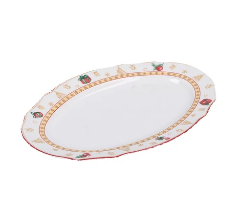 LA PORCELLANA BIANCA CHRISTMAS EDITION Oval tray 32 cm