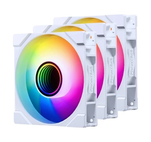 PHANTEKS M25 Gen2 PWM D-RGB Fan, 3-Pack - Reverse Blade, 120mm, white