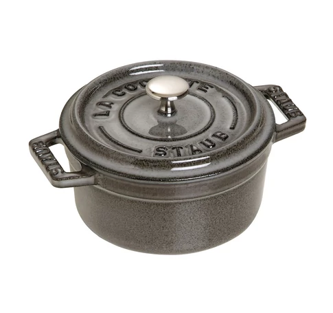 Staub Mini Round Cast Iron Pot - 250 ml, Graphite