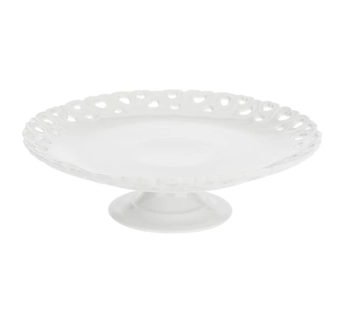 Embellished Valentino cake stand - White, 26 cm