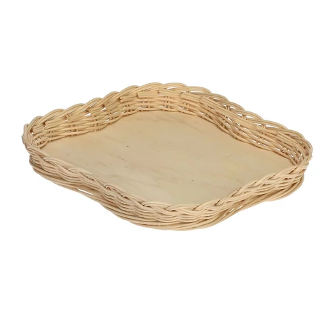 LA PORCELLANA BIANCA MIDOLLINO Wicker Snack Tray Basket