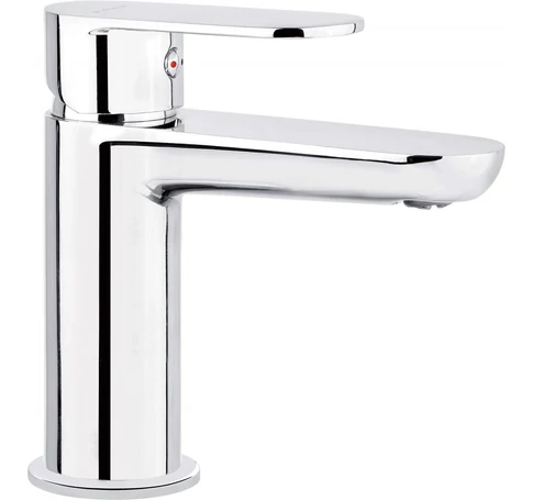Basin mixer with temperature limitation
