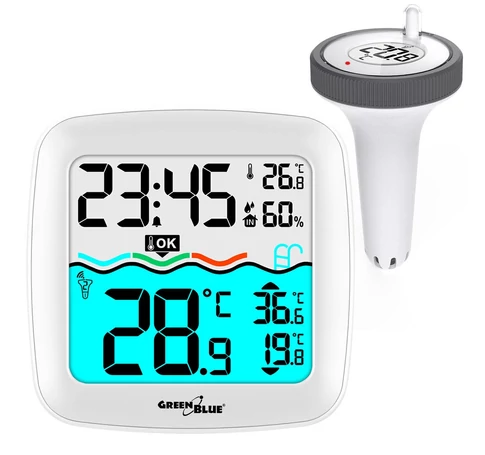Wireless Swimming Pool Temperature Sensor Weather Station Humidity DCF RCC