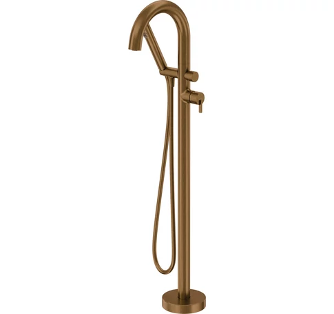 Freestanding bathtub faucet with shower set