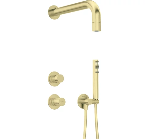 Shower set with overhead shower head