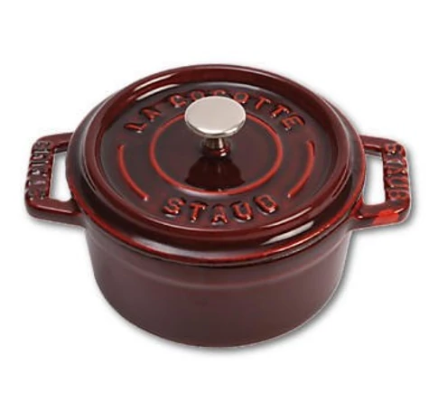 Staub Mini Round Cast Iron Pot - 250 ml, Grenadine